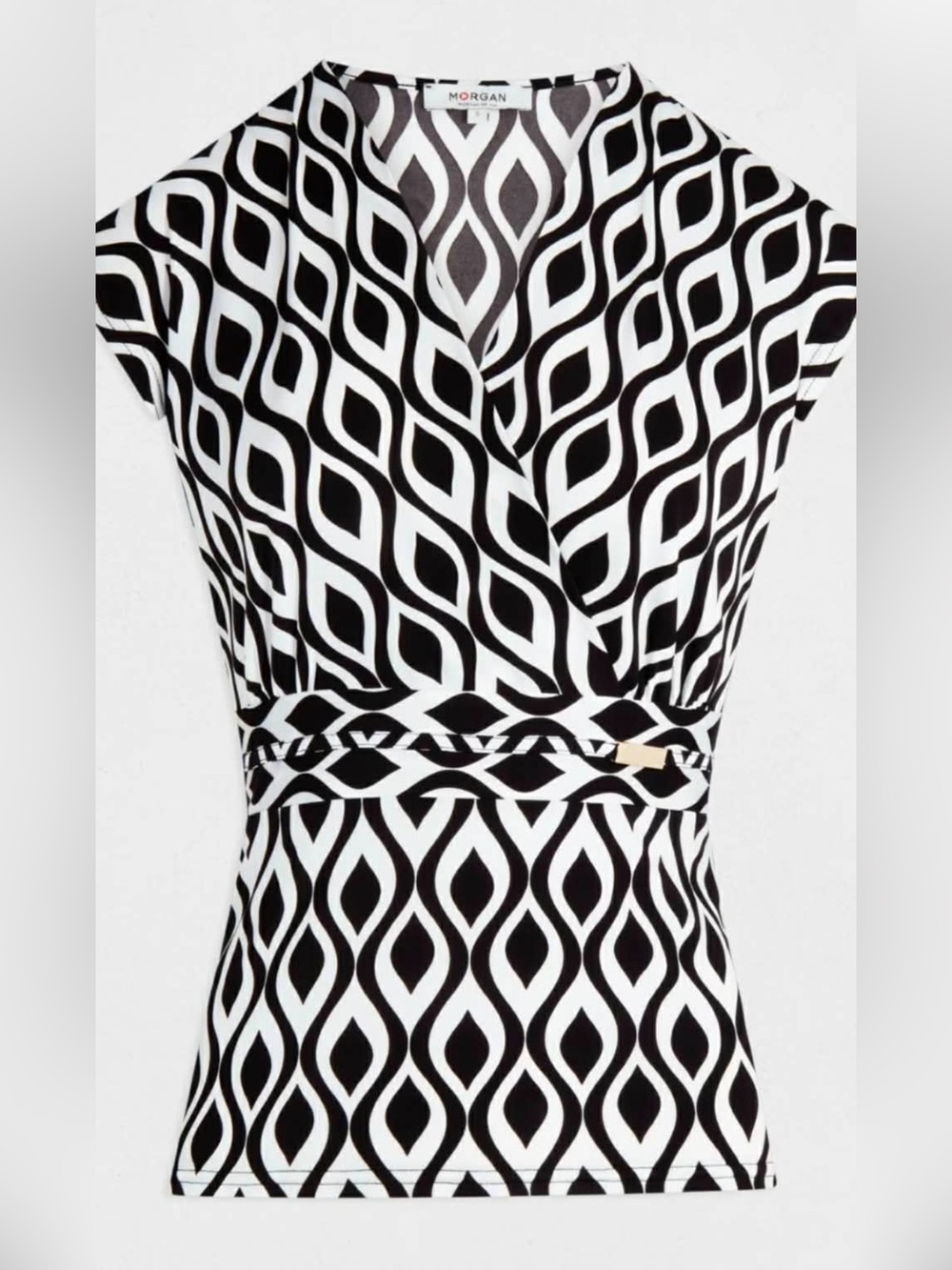 From France Morgan de toi Geometric Wrap Top - Diane von Furstenberg wrap Style